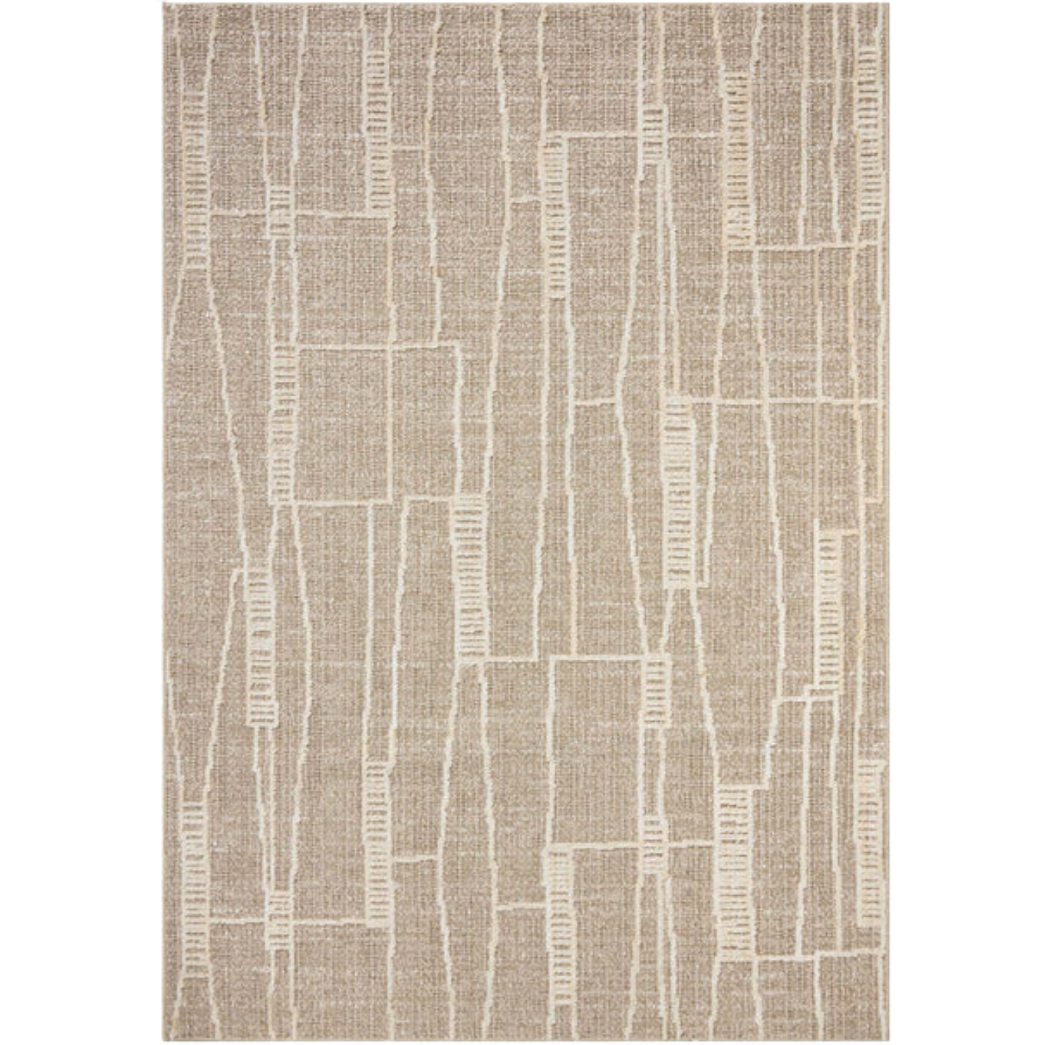 Full view of Homvirex Bexley Mushroom Natural area rug