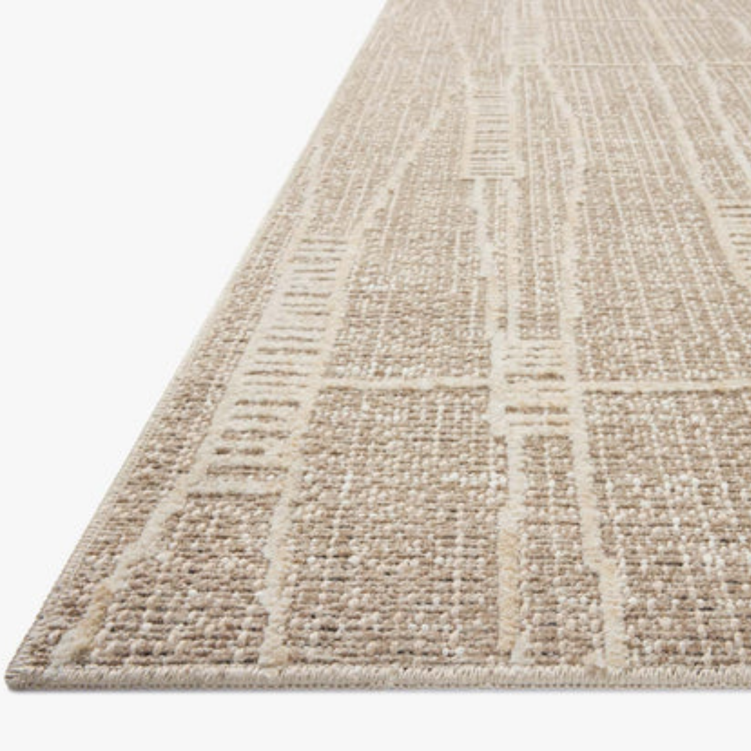 Angled full view of Homvirex Bexley Mushroom Natural area rug