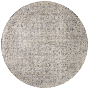 Full view of Homvirex Alie Stone Mist round rug