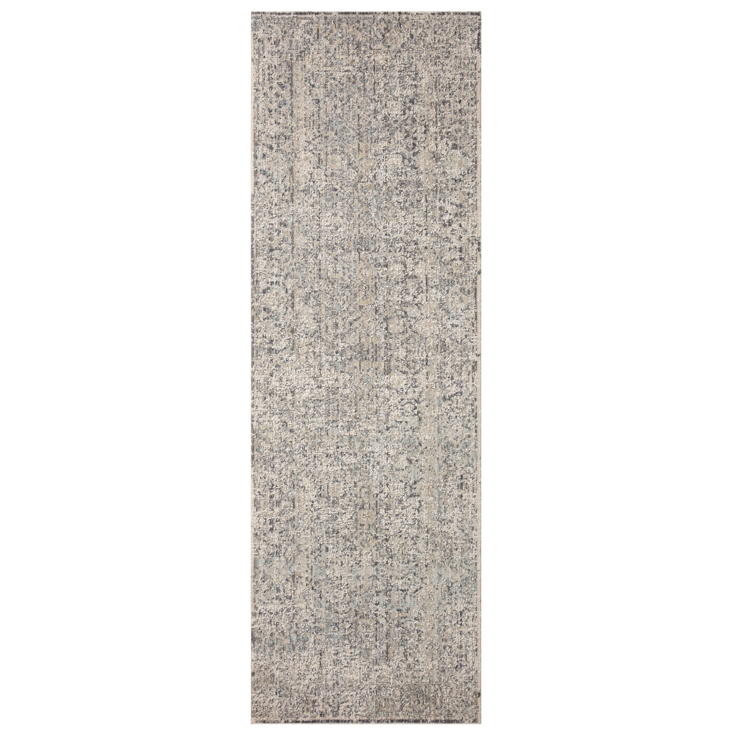 Full runner view of Homvirex Alie Stone Mist rug