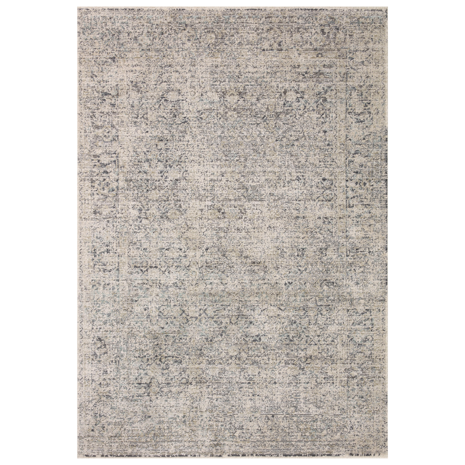 Full view of Homvirex Alie Stone Mist area rug