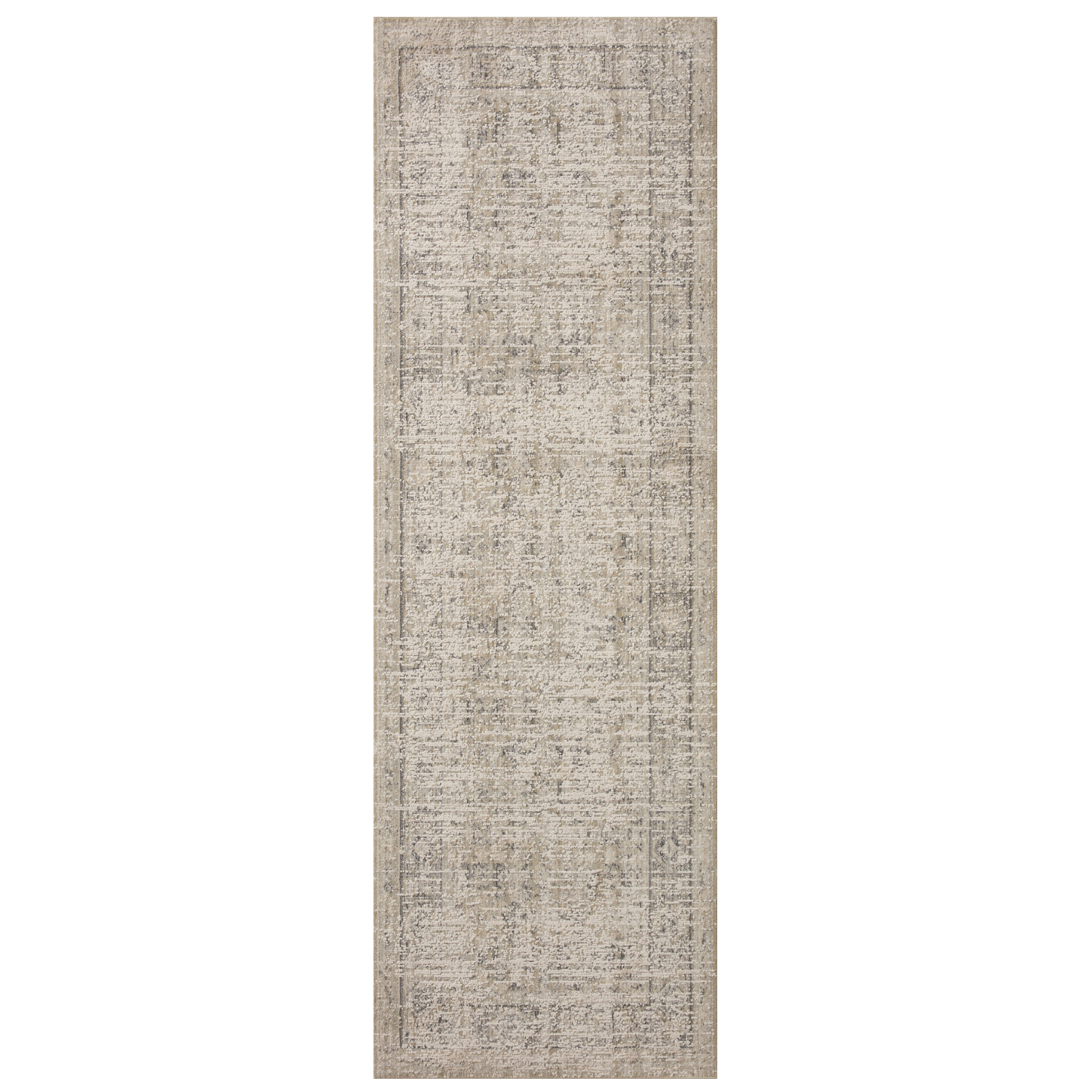 Full runner view of Homvirex Alie Taupe Dove rug