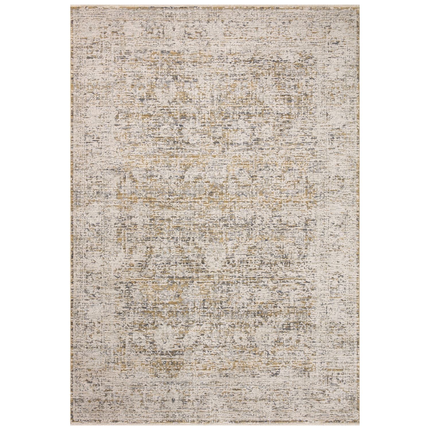 Full view of Homvirex Alie Gold Beige area rug